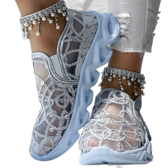 Damen Atmungsaktive und modische Slip-On Sneakers EB