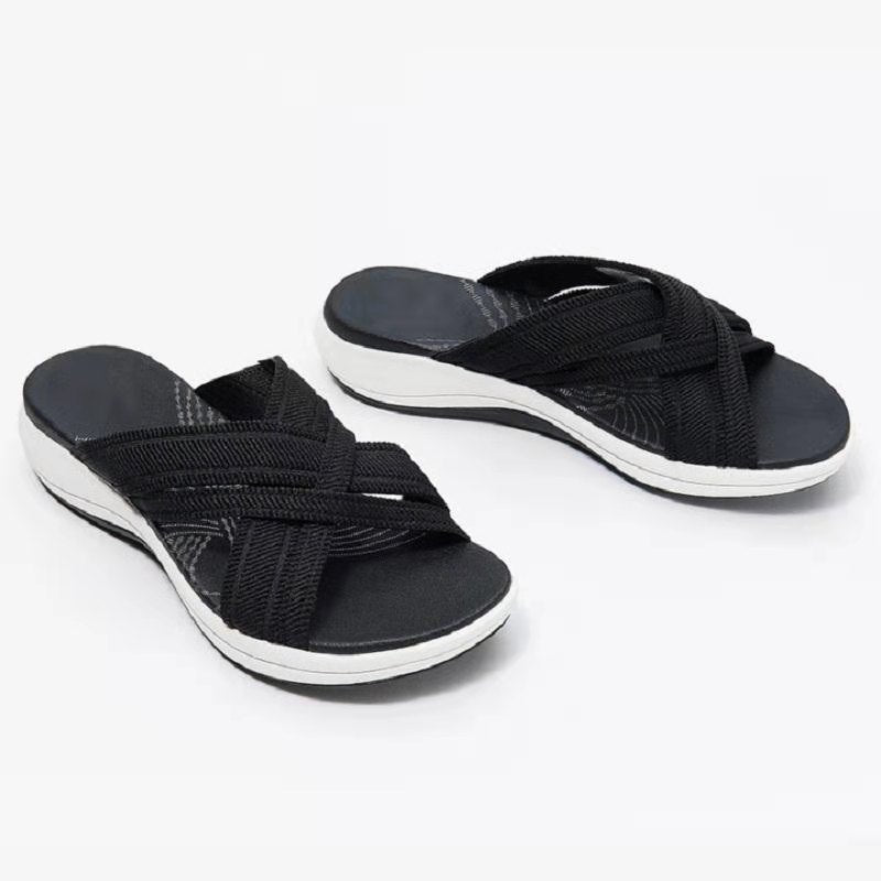 Damen komfortable Riemchen-Sandalen mit verstellbarem Design EB