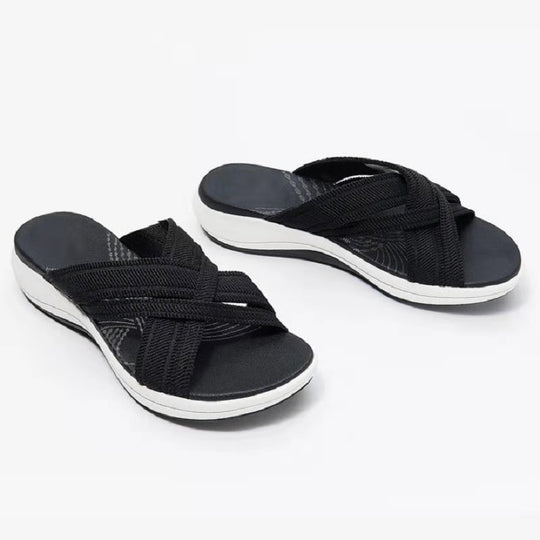 Damen komfortable Riemchen-Sandalen mit verstellbarem Design EB
