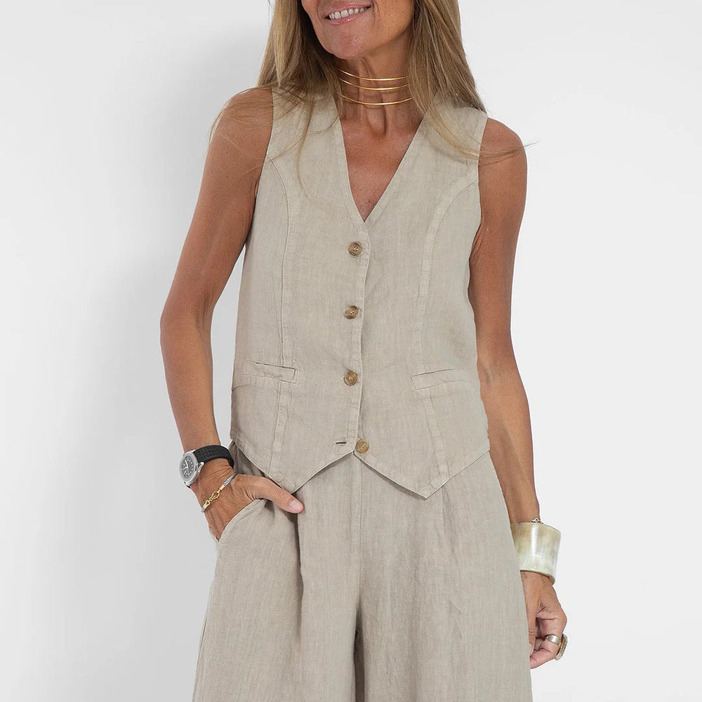 Damen Leinenweste im eleganten Design EB