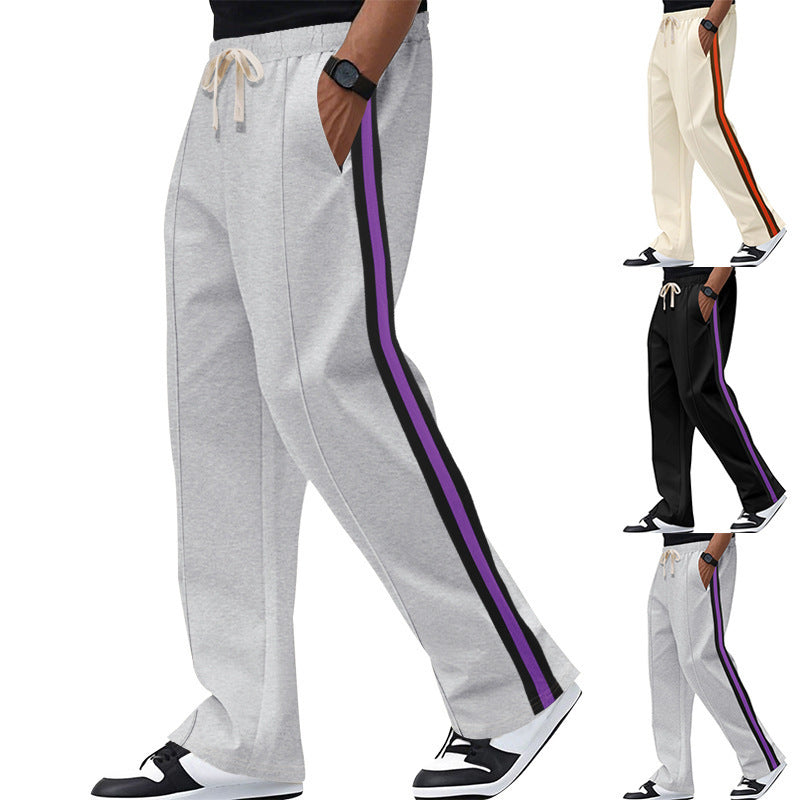 Herren Freizeitliche Sporthose im urbanen Stil mit kontrastierenden Streifen EB
