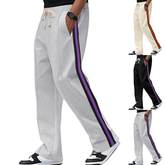 Herren Freizeitliche Sporthose im urbanen Stil mit kontrastierenden Streifen EB