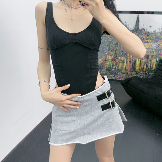 Damen Sportlicher A-Linien Rock EB