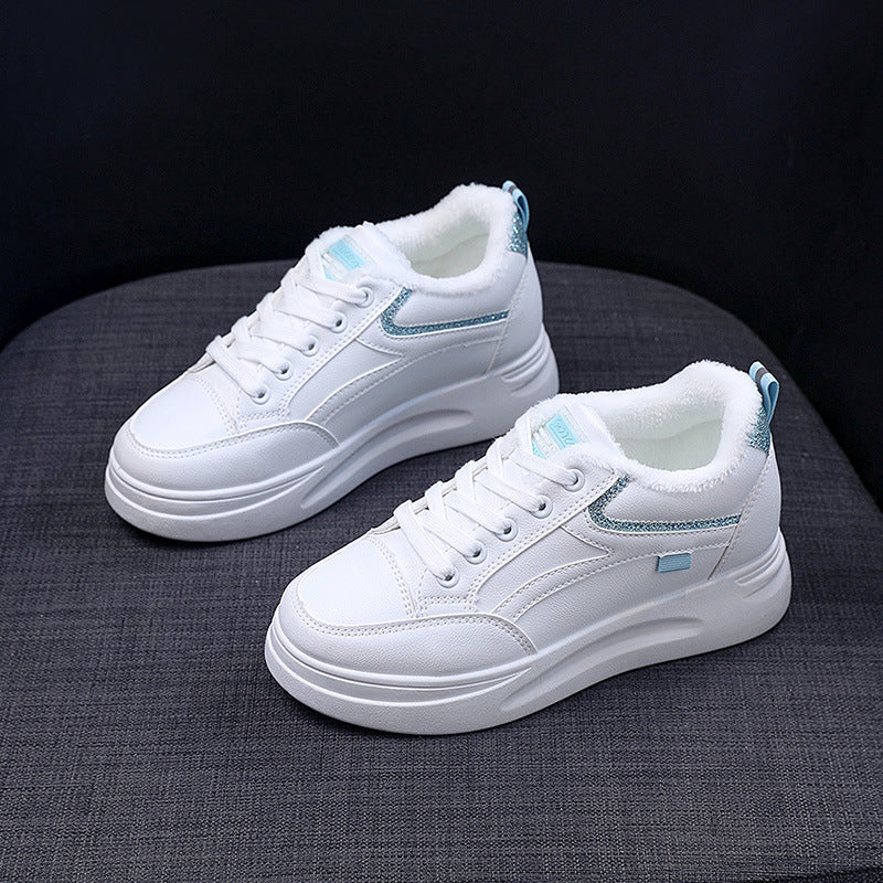 Damen warme High-Top Sneaker mit kuscheligem Innenfutter und rutschfester Sohle EB