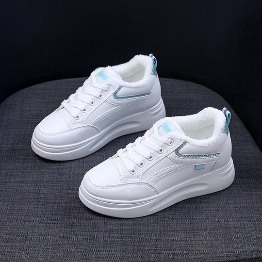Damen warme High-Top Sneaker mit kuscheligem Innenfutter und rutschfester Sohle EB