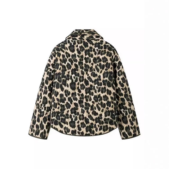 Damen Steppjacke im eleganten Leopardenmuster EB