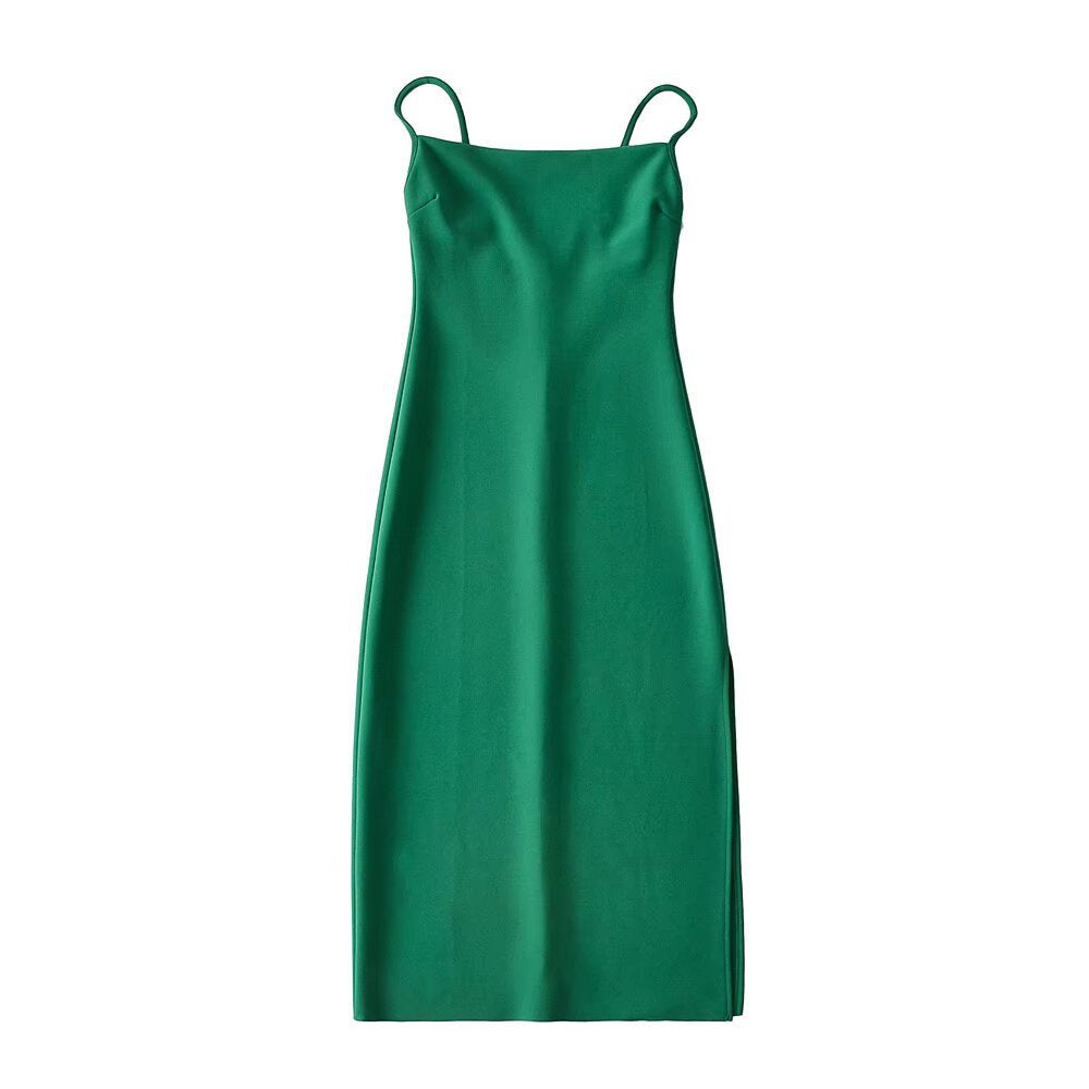 Damen langes Abendkleid mit elegantem Schlitz EB