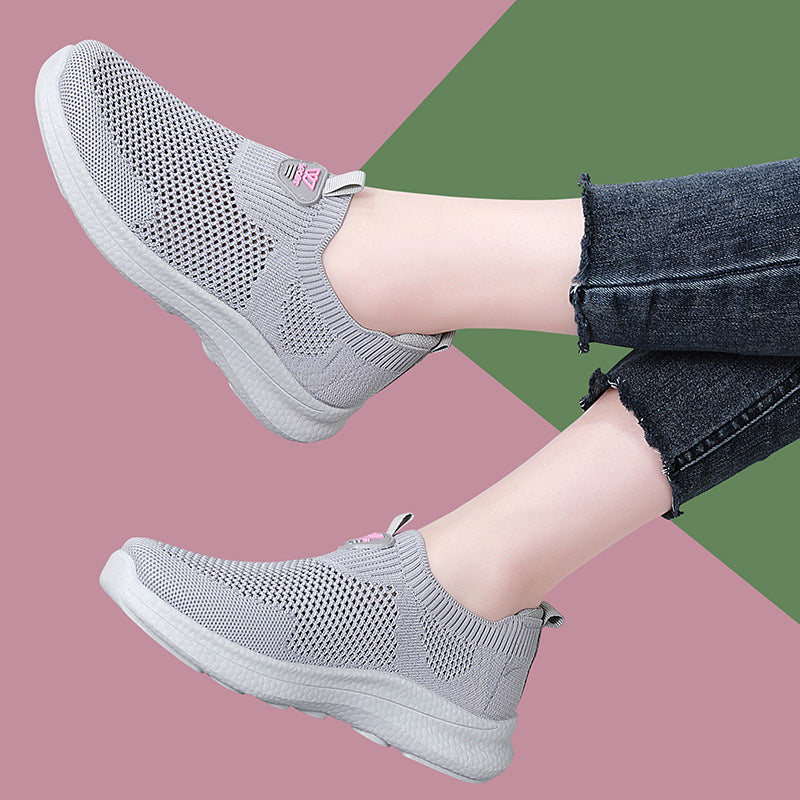 Damen Atmungsaktive Slip-On Sneakers mit flexiblem Obermaterial EB