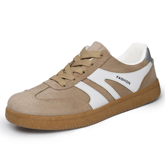 Herren nan retro Veloursleder Sneaker mit gepolstertem Fersenkragen und profilierter Gummilaufsohle EB