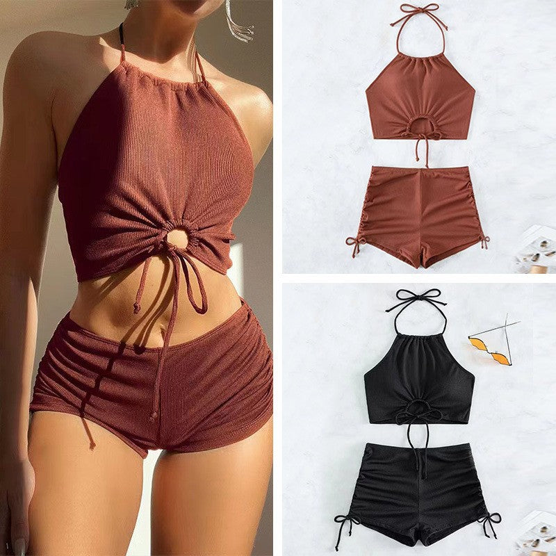 Damen Freizeit-Bikini-Set mit Raffungen EB