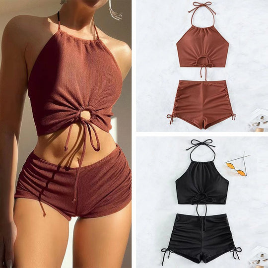 Damen Freizeit-Bikini-Set mit Raffungen EB