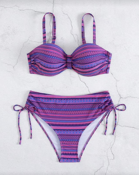 Damen Bikini-Set mit modischem Wickel-Detail und anpassbarem Bund EB