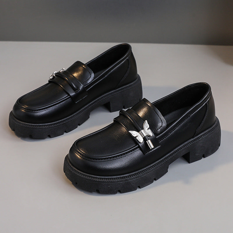 Damen modische Chunky Loafers mit robustem Profil und eleganten Applikationen EB