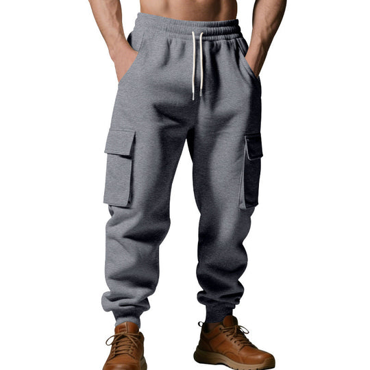 Herren Utility-Jogger mit Cargo-Taschen, Kordelzug und gerippten Bündchen EB