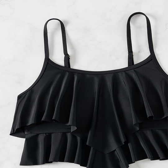 Damen Crop-Top und hohe Taillenhose Set EB