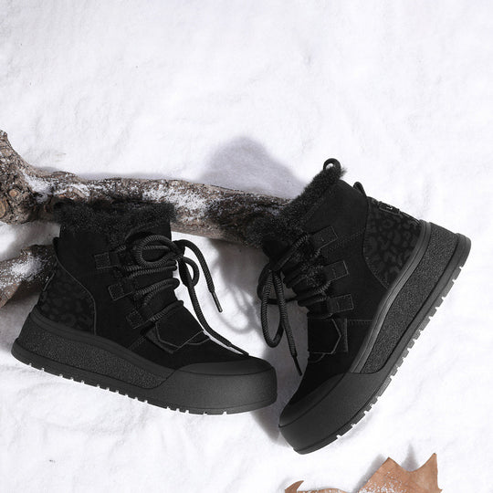 Damen Winterliche Sneaker Boots mit kuscheligem Innenfutter und rutschfester Sohle EB