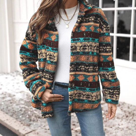 Damen modische Strickjacke mit detailreicher Farbgebung und komfortablem Schnitt EB