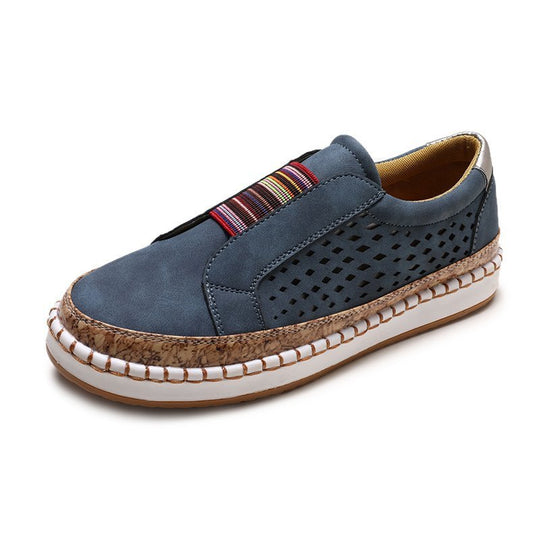 Damen lässige Slip-On Sneakers mit perforierten Details EB