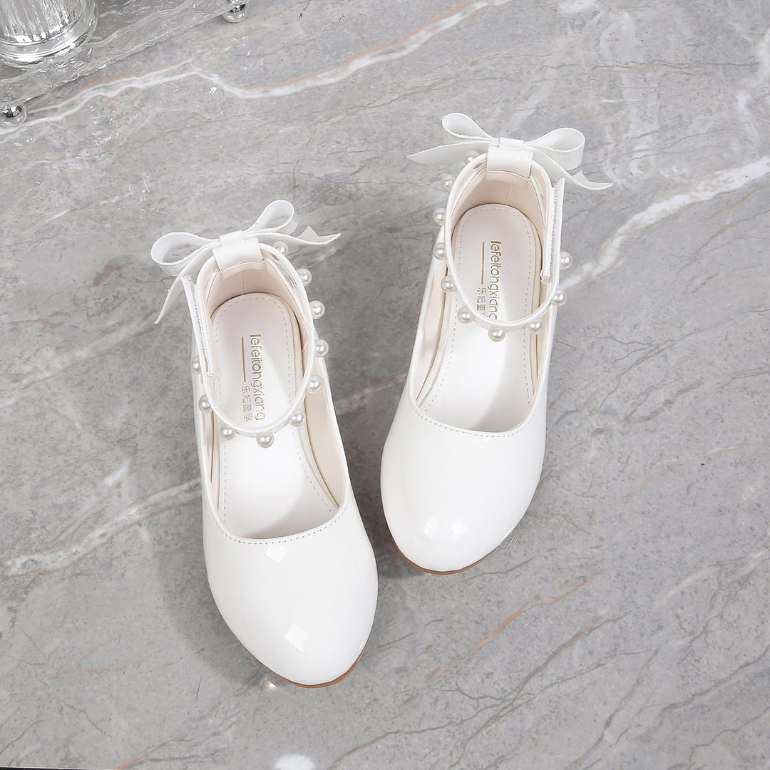 Mädchen Ballerinas mit Perlen- und Schleifenverzierung EB