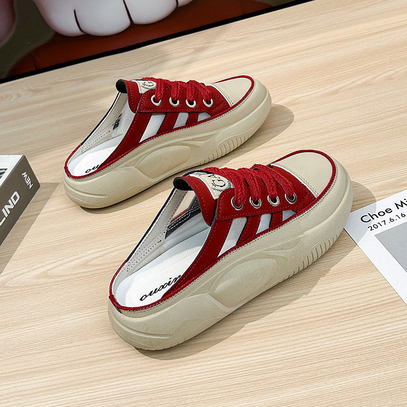 Damen lässige Slingback Sneakers mit atmungsaktiver Struktur und rutschfester Sohle EB