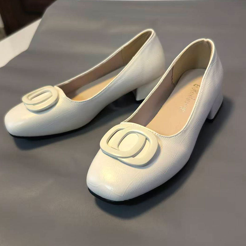 Damen elegante Pumps mit dekorativer Schnalle EB