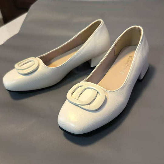 Damen elegante Pumps mit dekorativer Schnalle EB
