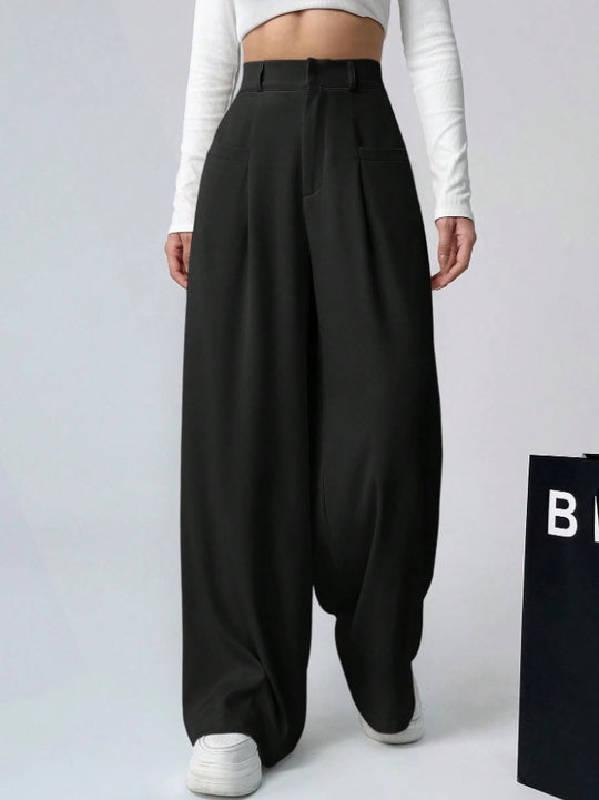 Damen Weite Bundfaltenhose EB