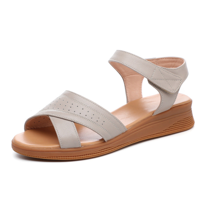 Damen Komfortable Riemchensandalen mit atmungsaktivem Obermaterial und flexiblem Fußbett EB