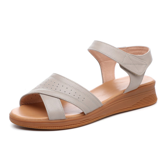 Damen Komfortable Riemchensandalen mit atmungsaktivem Obermaterial und flexiblem Fußbett EB