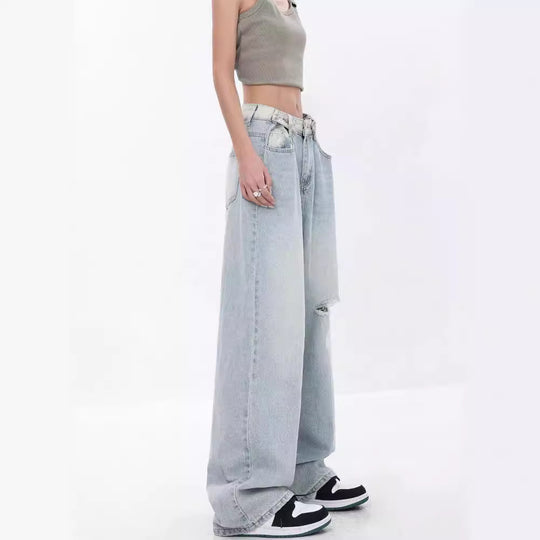 Damen weite Jeanshose im lässigen Urban-Style mit unverwechselbarem Vintage-Charakter EB