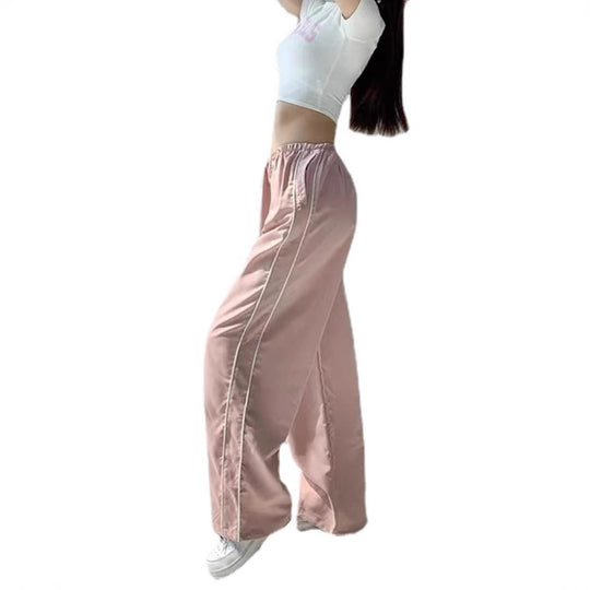 Damen Sportliche High-Waist Freizehhosen EB