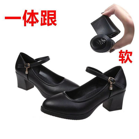 Damen elegante Mary Jane Pumps mit stabiler Sohle EB