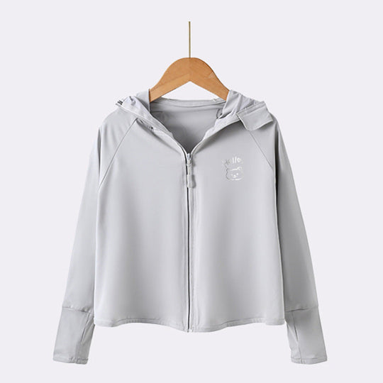 Damen leichte UV-Schutzjacke mit Kapuze und Reißverschluss EB