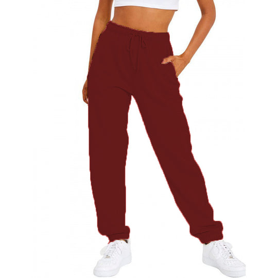 Damen nan locker sitzende Jogginghose mit hohem Komfortbund, verstellbarem Kordelzug und tiefen Seitentaschen EB