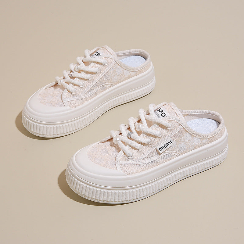 Damen Bequeme Slip-On Sneakers mit luftiger Textiloberfläche EB