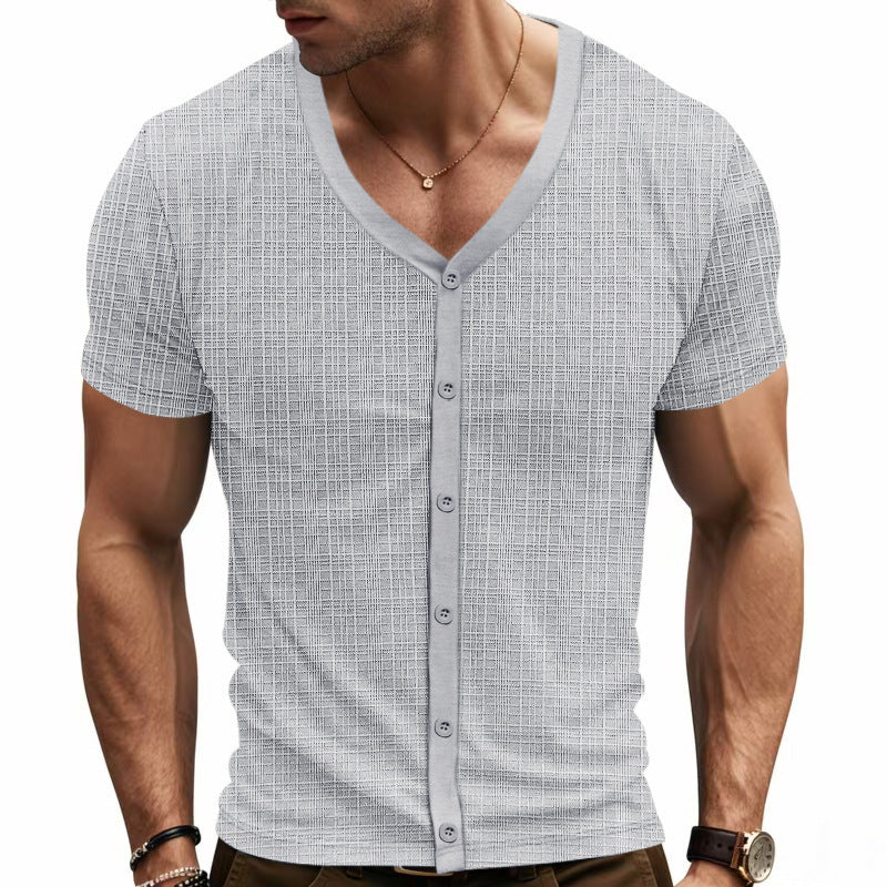Herren kurzärmliges Hemd mit strukturiertem Design EB