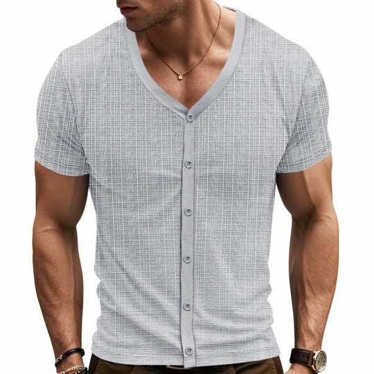 Herren kurzärmliges Hemd mit strukturiertem Design EB