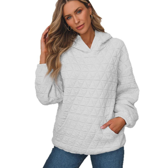 Damen Kapuzenpullover mit strukturiertem Steppmuster und praktischen Taschen EB