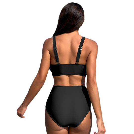 Damen High-Waist Bikini Set mit verstellbaren Trägern EB
