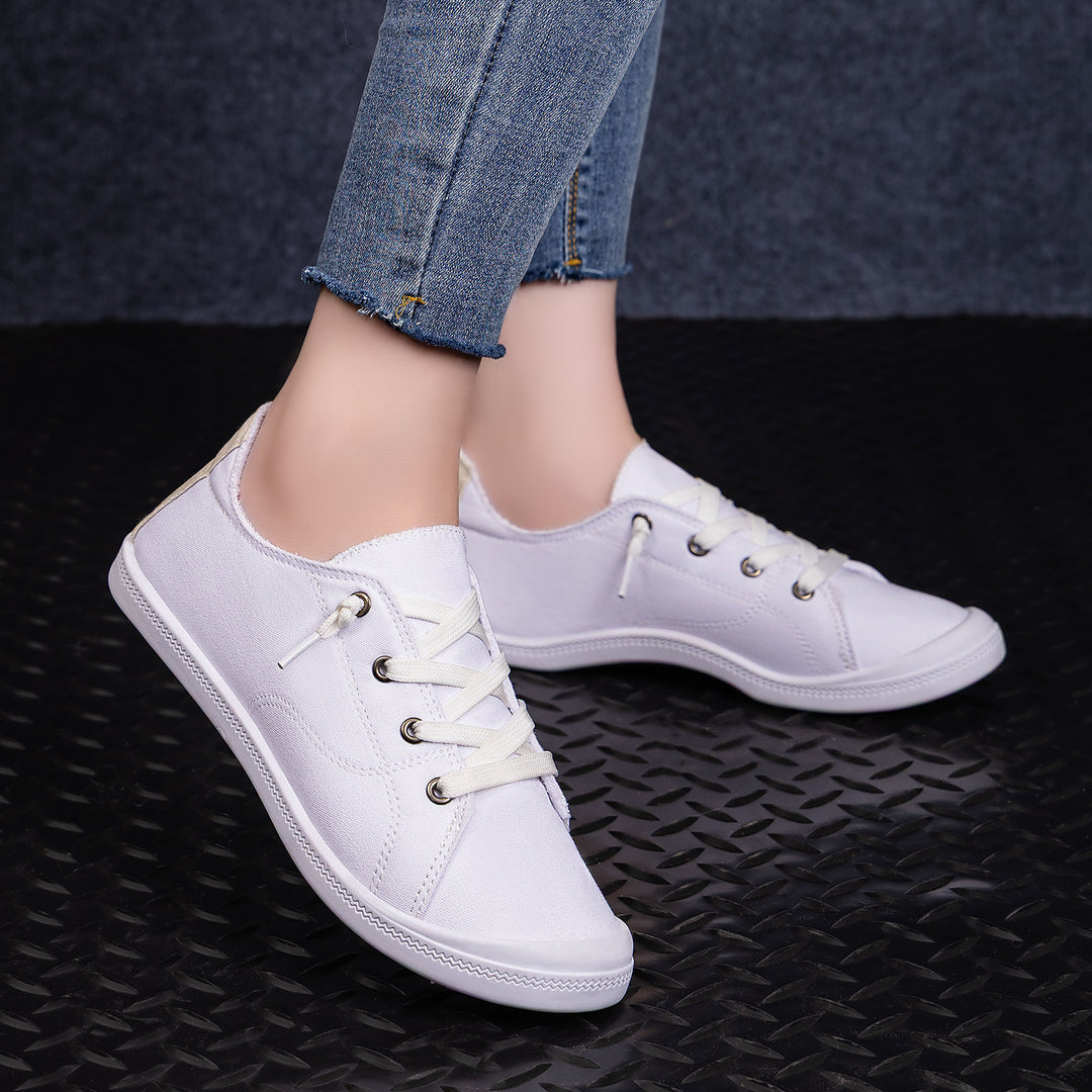 Damen Modische Freizeit-Sneakers mit Leopardenmuster und rutschfester Sohle EB