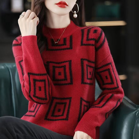 Damen gemusterter Pullover EB