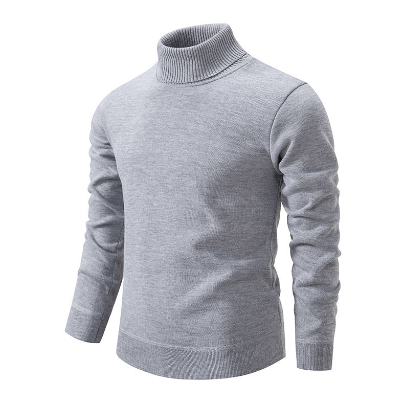 Herren Rollkragenpullover aus weichem Strick mit strukturiertem Design EB