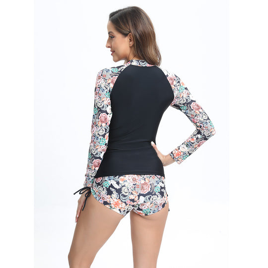 Damen modischer Rashguard-Bikini-Set EB