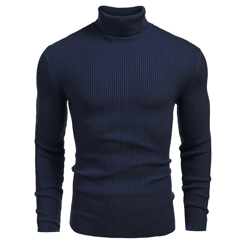 Herren Rollkragenpullover aus feinem Rippstrick EB
