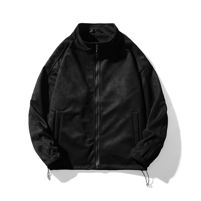 Damen sportliche Fleece-Jacke mit hohem Kragen und seitlichen Reißverschlusstaschen EB