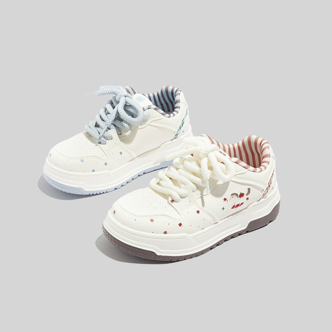 Damen Verspielte Sneaker mit fröhlichem Gingerbread-Motiv und gepolsterter Sohle EB