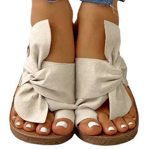 Damen modische Slipper mit elegantem Knotendesign EB