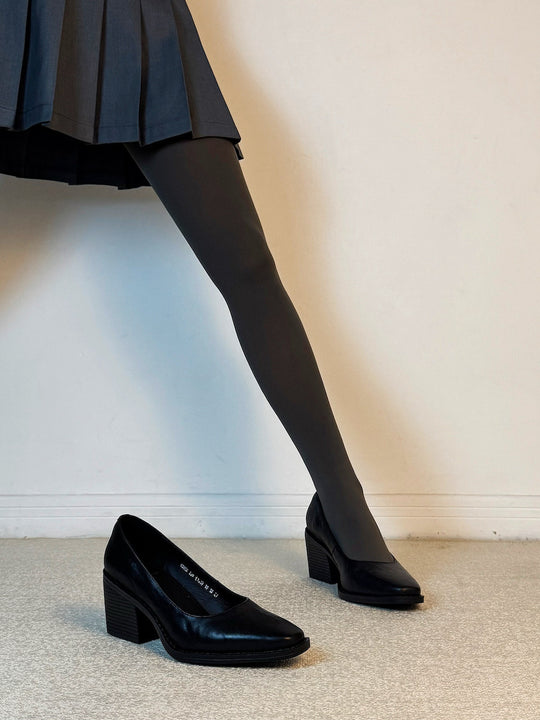 Damen elegante Pumps mit komfortablem Blockabsatz EB