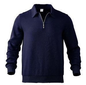 Herren Sweatpullover mit halblangem Reißverschluss und strukturiertem Gewebe EB