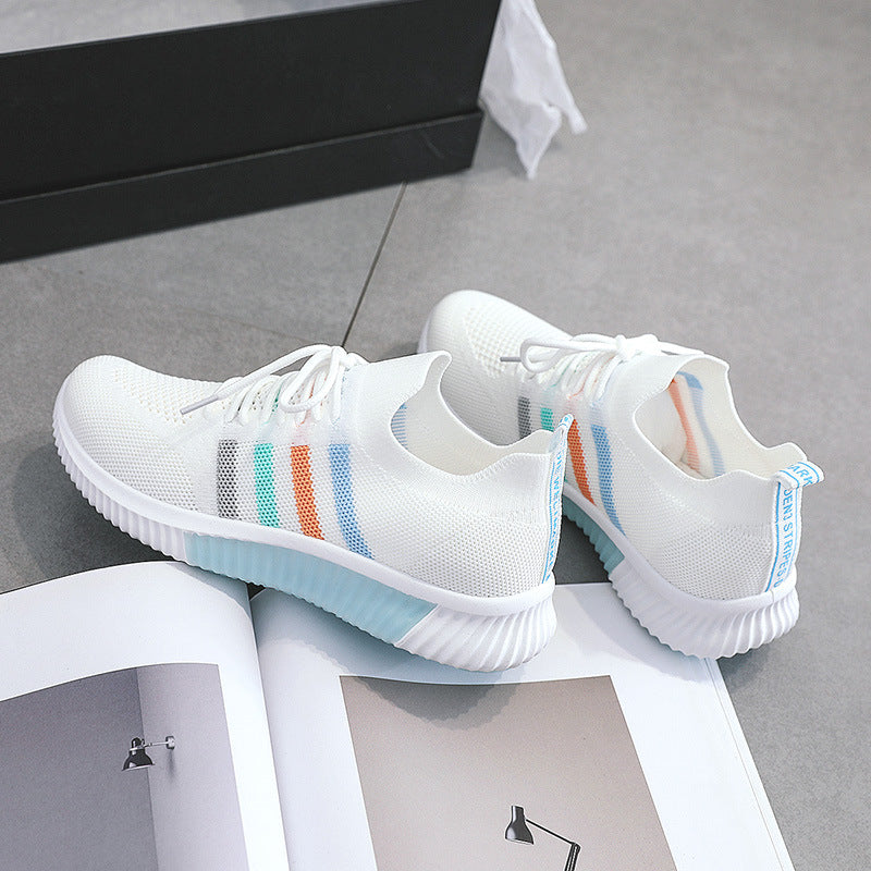 Damen Sportliche Sneaker mit atmungsaktiver Mesh-Oberfläche und dämpfender Laufsohle EB